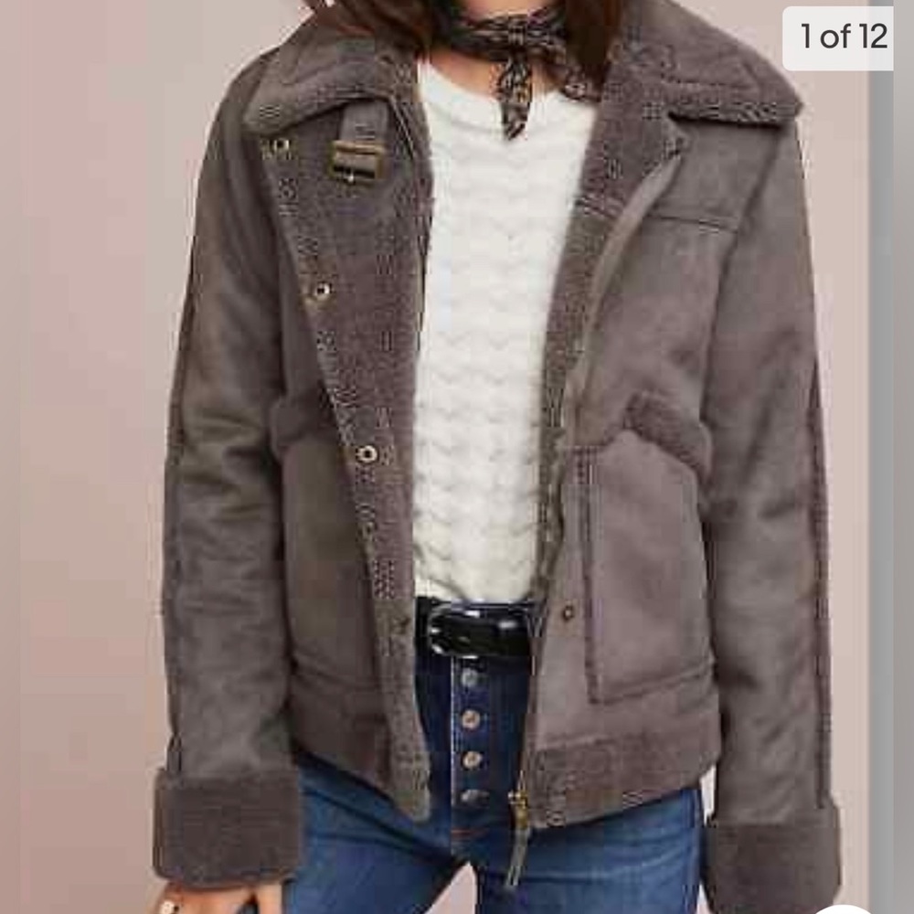 Marrakech Anthropologie shearling jacket sold from Anthropologie
